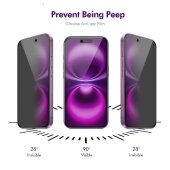 1x Blickschutz 9H Panzerglas für iPhone Air Anti-Spy Privacy Sichtschutz Tempered Glass Schutzglas Displayschutz Schutzfolie Screen-Protector