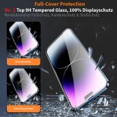 5x 9H Panzerglas für iPhone 17 Air Full-Screen HD KLAR Montagehilfe Tempered Glass Schutzglas Displayschutz Schutzfolie Screen-Protector