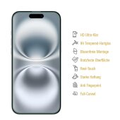 2x 9H Panzerglas für iPhone 17 Pro 3D A++ Full-Screen Tempered Glass Displayschutz Screen-Protector