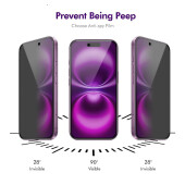 3x Blickschutz 9H Panzerglas für iPhone Air Full-Screen Anti-Spy Privacy Sichtschutz Displayschutz Schutzglas Tempered Screen-Protector