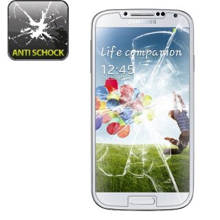 4x Panzerfolie fr Samsung Galaxy S4 ANTI-SCHOCK Handy Displayschutzfolie KLAR