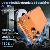 5x Kameraschutzglas für iPhone 17 Pro Silber Aluminium Tempered Glas Linse Kamerafolie