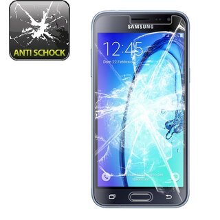 2x Panzerfolie fr Samsung Galaxy J3 ANTI-SCHOCK Displayschutzfolie HD ULTRA