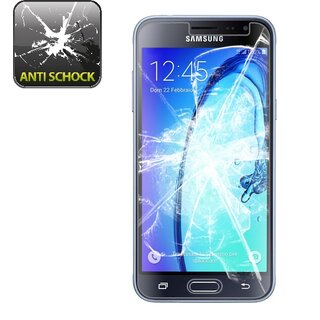 3x Panzerfolie fr Samsung Galaxy J3 ANTI-SCHOCK Displayschutzfolie HD ULTRA