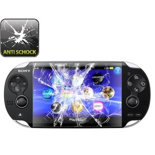 2x Panzerfolie fr Sony PS Vita ANTI-SCHOCK Displayschutzfolie Displayfolie KLAR