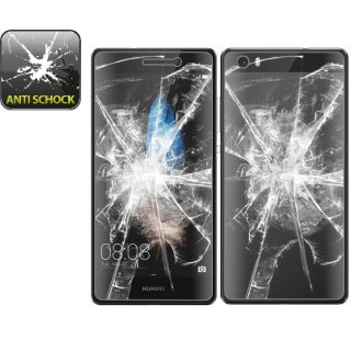 6x Panzerfolie für Huawei P8 Lite ANTI-SCHOCK Displayschutzfolie Folie KLAR FB