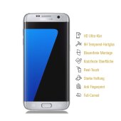 2x 9H Hartglas für Samsung Galaxy S7 FULL CURVED Displayschutz Panzerfolie KLAR Schutzglas Panzerglas Schutzfolie Displayglas Glasfolie Echtes Glas