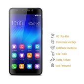 3x Panzerfolie für Huawei Honor 6 ANTI-SCHOCK Displayschutzfolie HD ULTRA KLAR