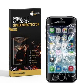 2x Panzerfolie fr iPhone 5 5S 5C 5SE ANTI-SCHOCK Displayschutzfolie MATT