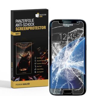 3x Panzerfolie fr Samsung Galaxy S7 ANTI-SCHOCK Displayschutzfolie Display MATT
