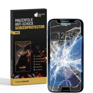 4x Panzerfolie für Samsung Galaxy S7 ANTI-SCHOCK Displayschutzfolie Display MATT