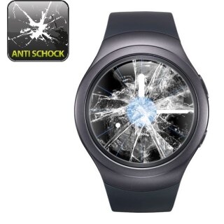 3x Panzerfolie für Samsung Galaxy Gear S2 ANTI-SCHOCK Displayschutzfolie HD KLAR