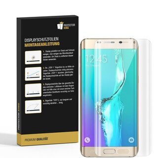6x Displayfolie fr Samsung Galaxy S6 Edge FULL COVER Displayschutzfolie MATT