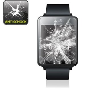 6x Panzerfolie für LG G Watch ANTI-SCHOCK Displayschutzfolie Displayfolie KLAR