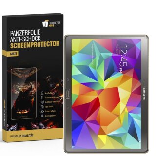 4x Panzerfolie für Samsung Galaxy Tab S 10.5 ANTI-SCHOCK Displayschutzfolie MATT