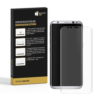 4x Displayschutzfolie fr Samsung Galaxy S8 FULL COVER Displayfolie HD KLAR