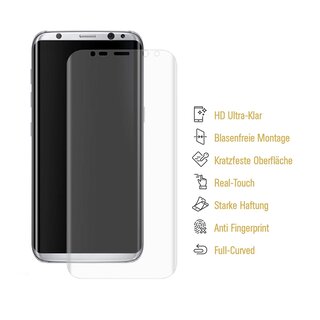 2x Panzerfolie fr Samsung Galaxy S8 FULL COVER Displayschutz Schutzfolie KLAR ANTI-SHOCK/ANTI-KRATZ