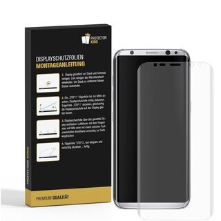 1x Panzerfolie fr Samsung Galaxy S8 Plus FULL COVER Displayschutz Schutzfolie KLAR ANTI-SHOCK