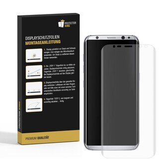3x Displayschutzfolie fr Samsung Galaxy S8 FULL COVER Displayfolie MATT