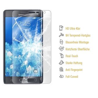 1x 9H Hartglas fr Samsung Galaxy Note Edge FULL COVER Display Panzerfolie KLAR Panzerglas Schutzfolie
