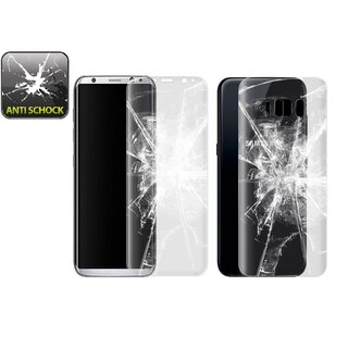 4x Panzerfolie fr Samsung Galaxy S8 FULL COVER Anti-Schock Displayfolie KLAR FB