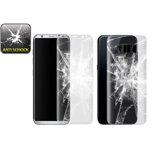 4x Panzerfolie für Samsung Galaxy S8 FULL COVER Anti-Schock Displayfolie KLAR FB