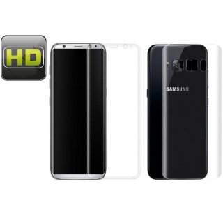 6x Displayschutzfolie für Samsung Galaxy S8 FULL COVER Displayfolie HD KLAR FB