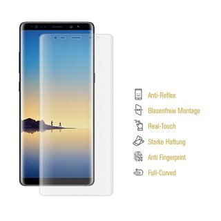 2x Displayfolie fr Samsung Galaxy Note 8 FULL COVER Displaychutzfolie MATT