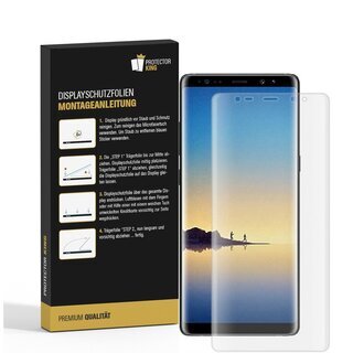 2x Panzerfolie fr Samsung Galaxy Note 8 FULL COVER Displaychutzfolie HD KLAR