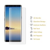 3x 9H Nano-Glass für Samsung Galaxy Note 8 FULL COVER 3D KLAR Anti-Shock Anti-Bruch Anti-Stoß Anti-Schmutz Panzernanoglas Displayschutz Schutzfolie Panzerfolie Panzerglas Screen-Protector
