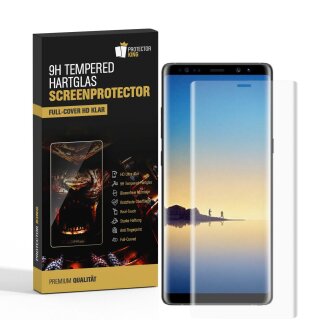 1x 9H Hartglas für Samsung Galaxy Note 8 FULL CURVED Schutzglas Schutzfolie Displayschutz Panzerfolie KLAR Panzerglas Tempered echtes Displayglas Glasfolie