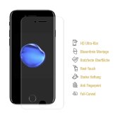 2x 9H Nano-Glass für iPhone 8 FULL COVER 3D KLAR Anti-Shock Anti-Bruch Anti-Stoß Anti-Schmutz Panzernanoglas Displayschutz Schutzfolie Panzerfolie Panzerglas Screen-Protector