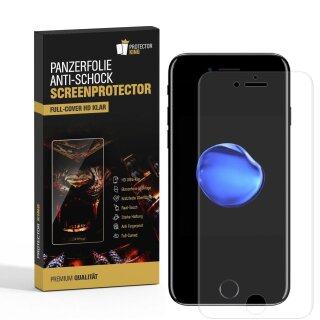 1x 9H Nano-Glass für iPhone 8 Plus FULL COVER 3D KLAR Anti-Shock Anti-Bruch Anti-Stoß Anti-Schmutz Panzernanoglas Displayschutz Schutzfolie Panzerfolie Panzerglas Screen-Protector