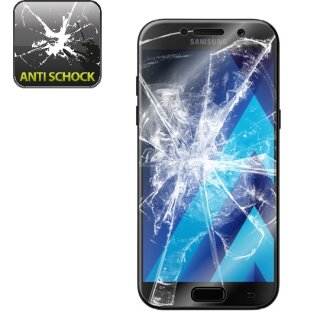 3x 9H Nano-Glass für Samsung Galaxy A3 2017 FULL COVER 3D KLAR Anti-Shock Anti-Bruch Anti-Stoß Anti-Schmutz Panzernanoglas Displayschutz Schutzfolie Panzerfolie Panzerglas Screen-Protector