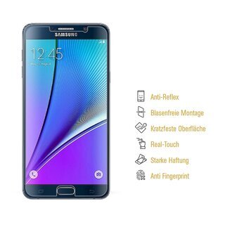 6x Panzerfolie fr Samsung Galaxy Note 5 ANTI-SCHOCK Displayschutzfolie MATT
