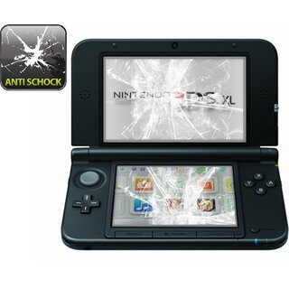 2x Panzerfolie fr Nintendo 3DS XL ANTI-SCHOCK Displayschutzfolie MATT