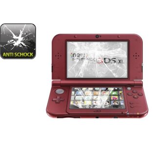 2x Panzerfolie für Nintendo NEW 3DS XL ANTI-SCHOCK Displayschutzfolie MATT