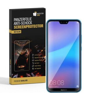 4x Panzerfolie für Huawei P20 Lite ANTI-SCHOCK Displayschutzfolie HD ULTRA KLAR