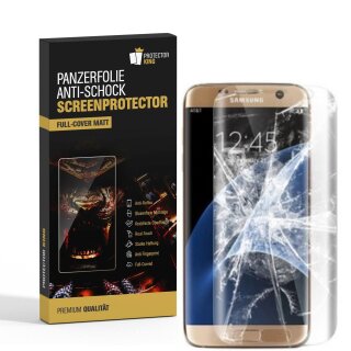 1x Panzerfolie für Samsung Galaxy S7 Edge FULL COVER Displayschutzfolie MATT