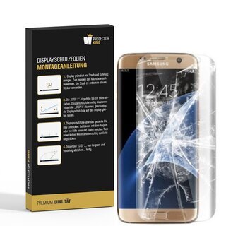 2x Panzerfolie fr Samsung Galaxy S7 Edge FULL COVER Displayschutzfolie MATT
