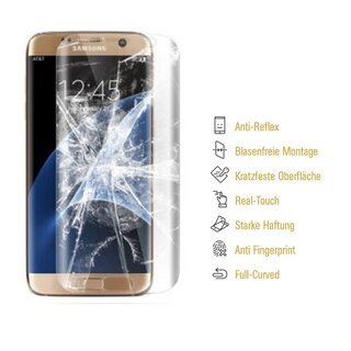 4x Panzerfolie fr Samsung Galaxy S7 Edge FULL COVER Displayschutzfolie MATT