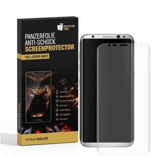 3x Panzerfolie fr Samsung Galaxy S8 FULL COVER Displayschutz Schutzfolie MATT ENTSPIEGELT