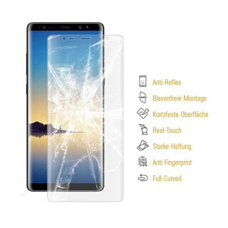4x Panzerfolie fr Samsung Galaxy Note 8 FULL COVER Displaychutzfolie MATT