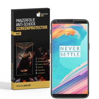 2x Panzerfolie für OnePlus 5T ANTI-SCHOCK Displayschutzfolie Displayfolie MATT