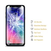 3x 9H Nano-Glass für Samsung Galaxy A6 3D KLAR Anti-Shock Anti-Bruch Anti-Stoß Anti-Schmutz Panzernanoglas Displayschutz Schutzfolie Panzerfolie Panzerglas Screen-Protector