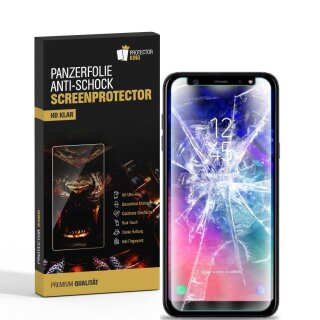 3x 9H Nano-Glass für Samsung Galaxy A6 Plus 3D KLAR Anti-Shock Anti-Bruch Anti-Stoß Anti-Schmutz Panzernanoglas Displayschutz Schutzfolie Panzerfolie Panzerglas Screen-Protector