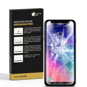3x 9H Nano-Glass für Samsung Galaxy A6 Plus 3D KLAR Anti-Shock Anti-Bruch Anti-Stoß Anti-Schmutz Panzernanoglas Displayschutz Schutzfolie Panzerfolie Panzerglas Screen-Protector
