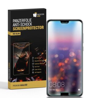 2x Panzerfolie für Huawei Honor 10 ANTI-SCHOCK Displayschutzfolie HD ULTRA KLAR