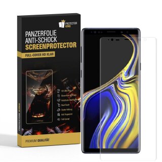 4x 9H Nano-Glass für Samsung Galaxy Note 9 FULL CURVED 3D KLAR Anti-Shock Anti-Bruch Anti-Stoß Anti-Schmutz Panzernanoglas Displayschutz Schutzfolie Panzerfolie Panzerglas Screen-Protector