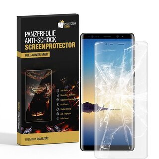 1x Panzerfolie fr Samsung Galaxy Note 9 FULL COVER Displayschutzfolie MATT